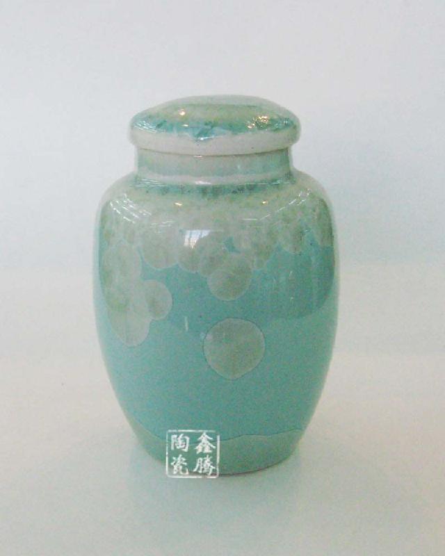 供应礼品陶瓷蜂蜜罐-结晶釉茶叶罐图片