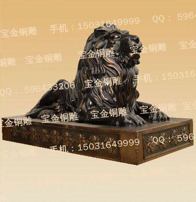 供应铜质雕塑-铜雕狮子图片