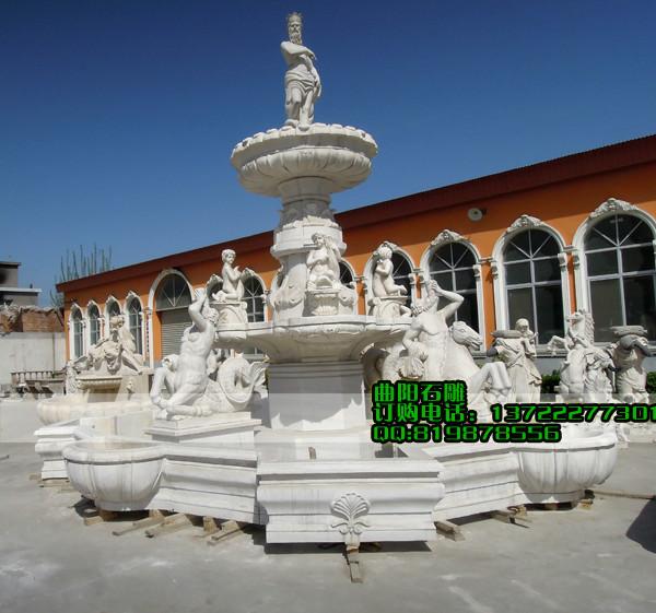 大型雕塑喷泉，供应欧式人物喷泉，石雕喷泉，大理石喷泉图片