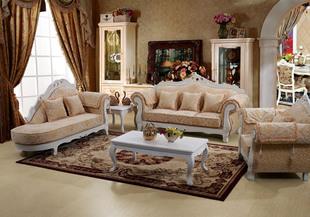 依你家居欧式实木雕刻美式组合沙发批发