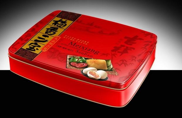 供应成都哪里的梅香粽子最便宜，成都梅香梅香三宝铁盒1110克