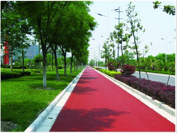 供应东莞绿道彩色沥青厂家，惠州市绿道彩色沥青工程 图片