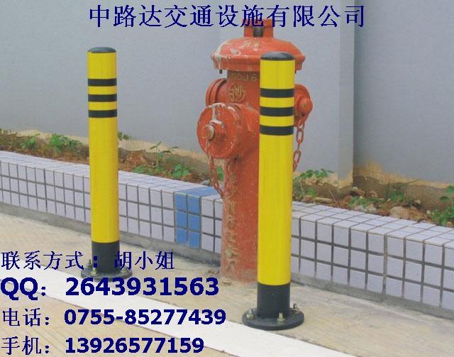 供应安全耐用的道口防护桩/钢管警示桩厂家直销，首选深圳中路达图片