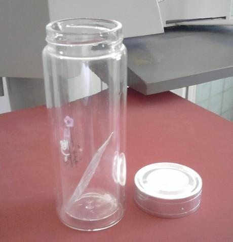 供应玻璃杯广告杯批发定做印公司logo印公司标语的玻璃杯内胆双层印字