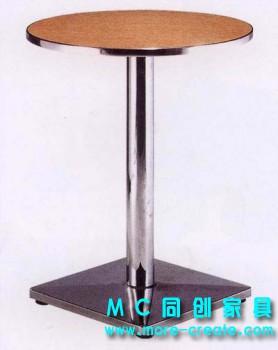 供应金属脚餐桌防火板餐桌圆形餐桌