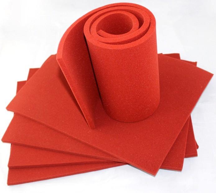 供应兰色硅胶海绵板红色硅胶海绵板