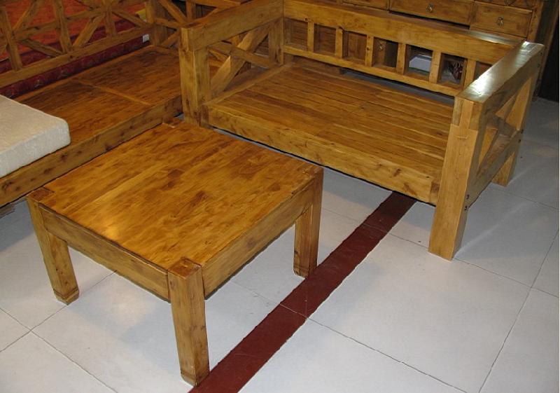 实木沙发 凉椅 厂家直销 1 1 3 橡木 多人 木沙发 带茶几