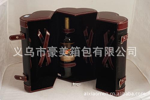 供应厂家直销六支红酒皮盒礼盒