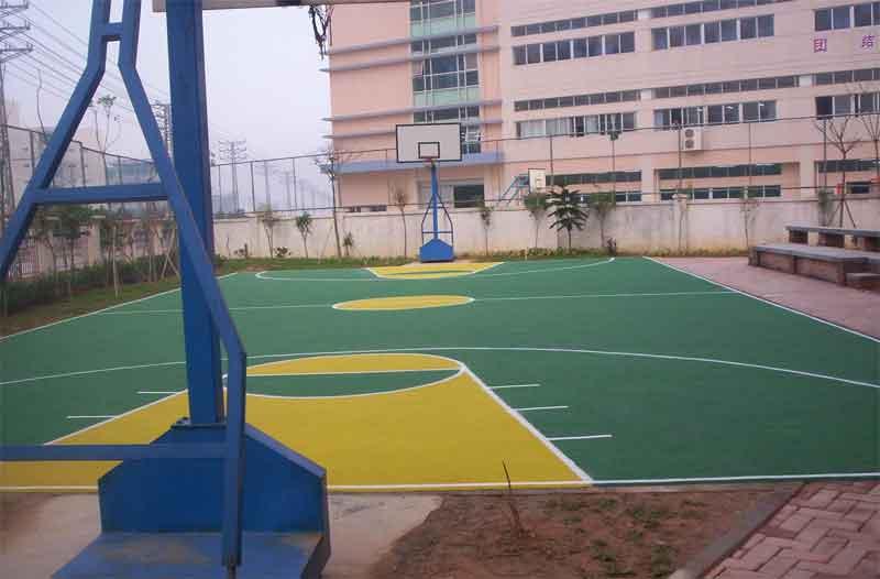 供应大足区篮球场地铺设，重庆篮球场专业施工，重庆硅PU篮球场报价