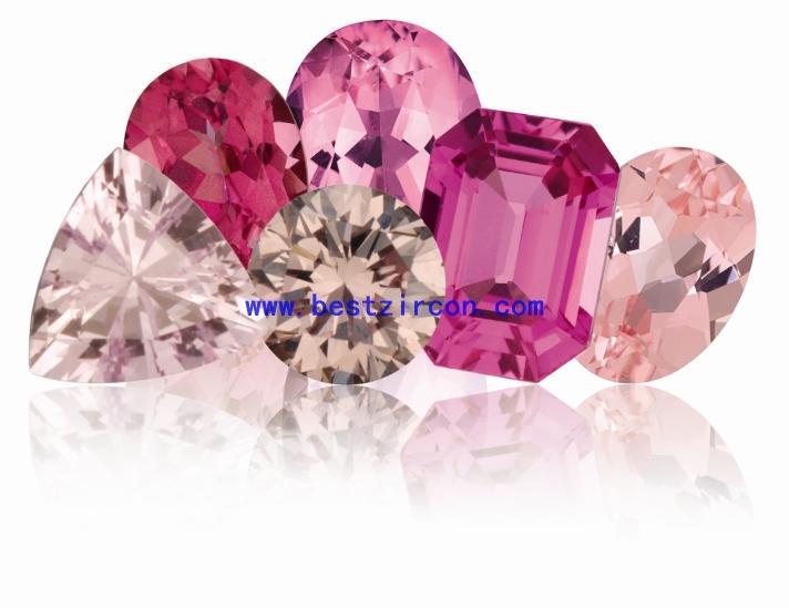 厂家定制 人造宝石，石榴红梨形锆石宝石工艺品，各种颜色锆石