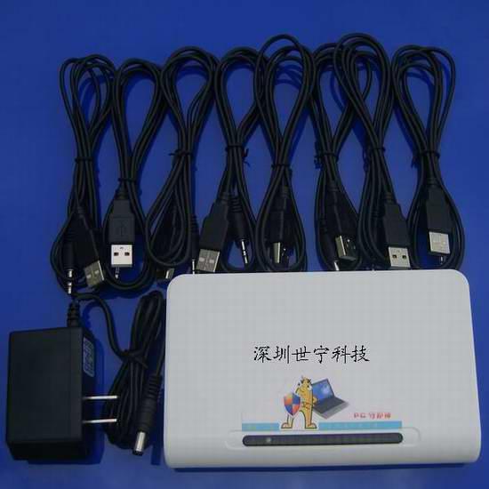 供应深圳笔记本一拖八USB报警防盗器图片