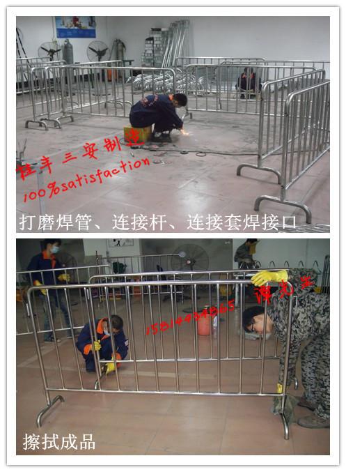 深圳市带广告牌子不锈钢活动护栏厂家