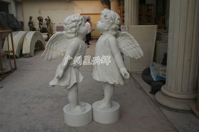 供应树脂天使雕塑 园林景观摆件 工艺品厂 特色景观雕塑