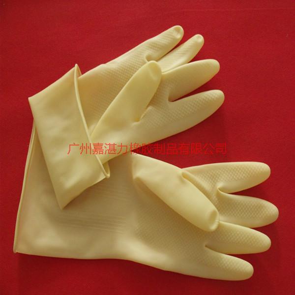供应耐酸碱纯牛筋乳胶工业手套​
