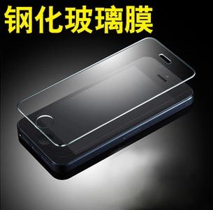 苹果钢化玻璃膜 iPhone钢化保护膜 4s 5s手机防爆膜 高硬度图片