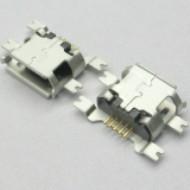 麦克USB母座5P沉板式0.7带接地脚4脚SMD贴板贴片
