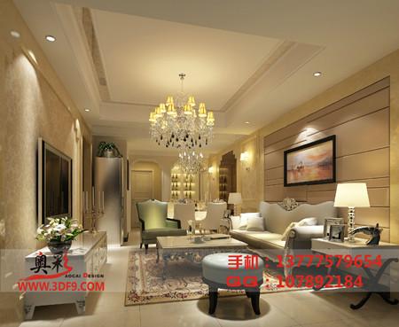 供应欧式客厅设计图，客厅装修设计效果图，家装效果图制作图片
