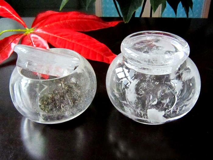 透明石英茶具透明水晶茶具定制加工批发