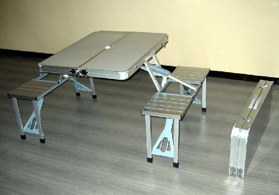 重庆最便宜铝合金折叠桌椅生产厂家批发