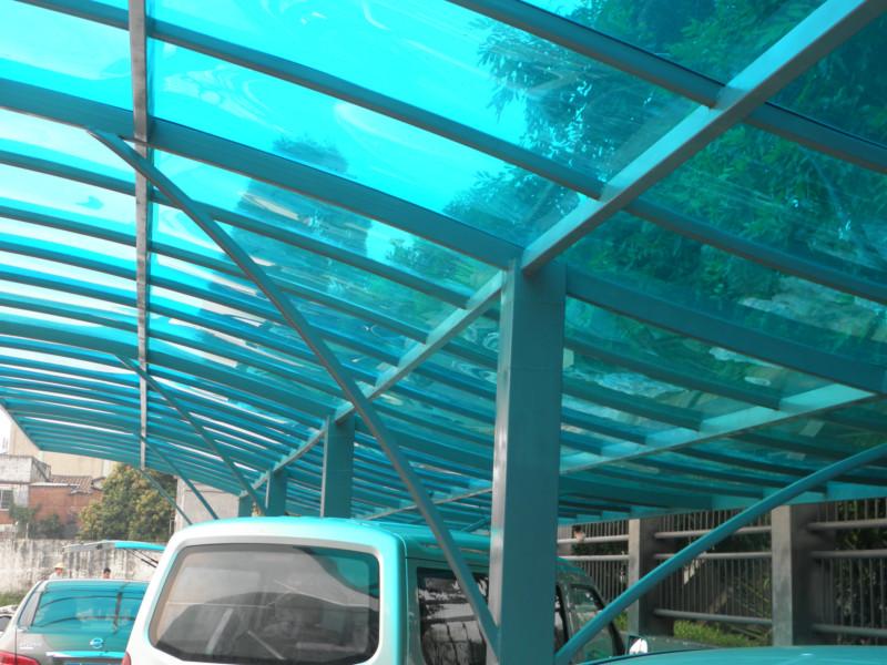 供应汽车停车场阳光板雨棚、中山阳光板雨棚安装公司