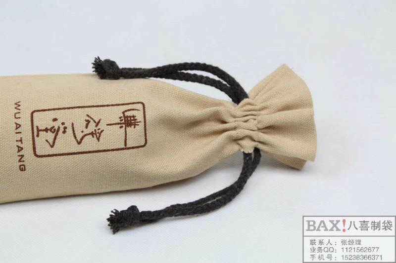 供应郑州高档束口茶叶袋设计定做帆布礼品茶叶袋批量定制