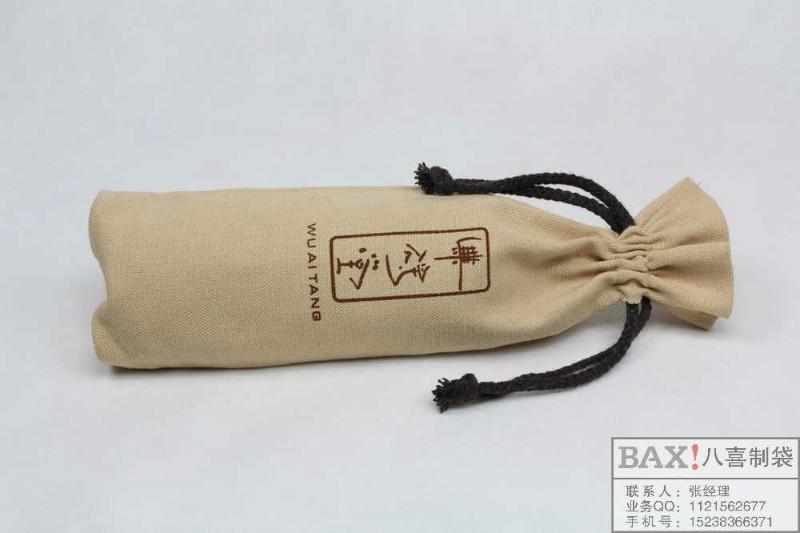 供应郑州高档束口茶叶袋设计定做帆布礼品茶叶袋批量定制