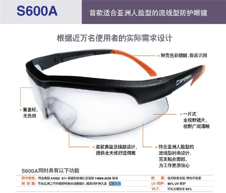 霍尼韦尔 S600A 防冲击眼镜110111户外眼镜防风尘护目镜