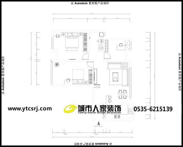 供应城市人家金海名园A户型装修案例