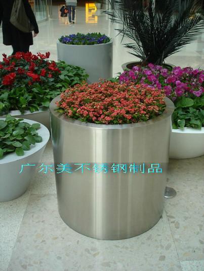 不锈钢花器花盆时尚金属花瓶摆件不锈钢组合花盆