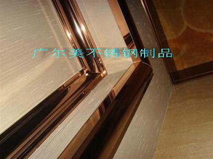 包头ktv不锈钢镀钛金门套定做,电梯装潢门套加工