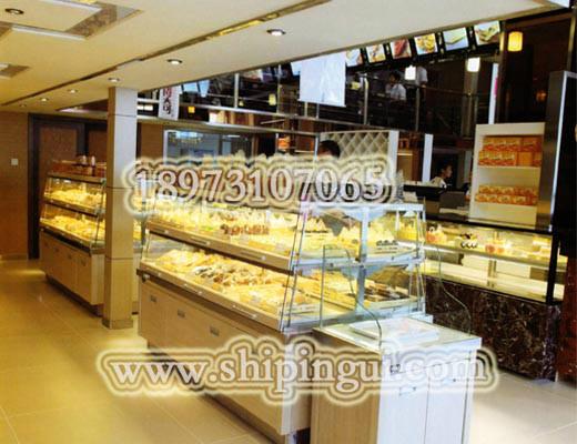 供应长沙连锁品牌面包边柜中岛柜收银台价格面包柜厂家定制