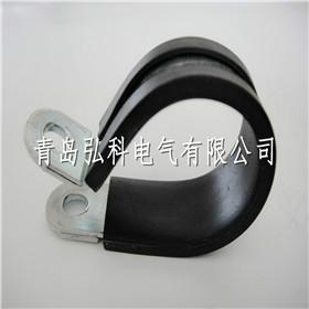 青岛市型包胶电缆卡子厂家供应Ｒ型包胶电缆卡子，包胶固定夹