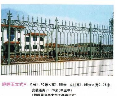 供应唐山铁艺栅栏铸铁栏杆，锌钢栅栏，栅栏