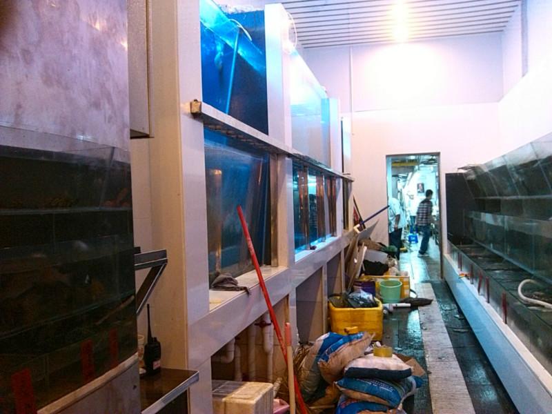 供应广州海鲜池厂家 大型鱼缸厂家报价 广东海鲜池
