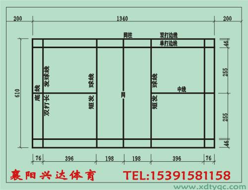 襄阳羽毛球场平面图,襄阳羽毛球场标准尺寸,襄阳网球场施工厂家