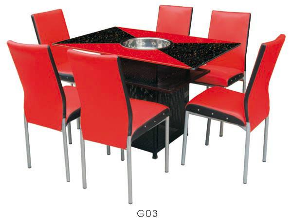 火锅店桌椅，串串香火锅桌椅，钢化玻璃火锅桌，实木火锅桌，火锅椅-直销