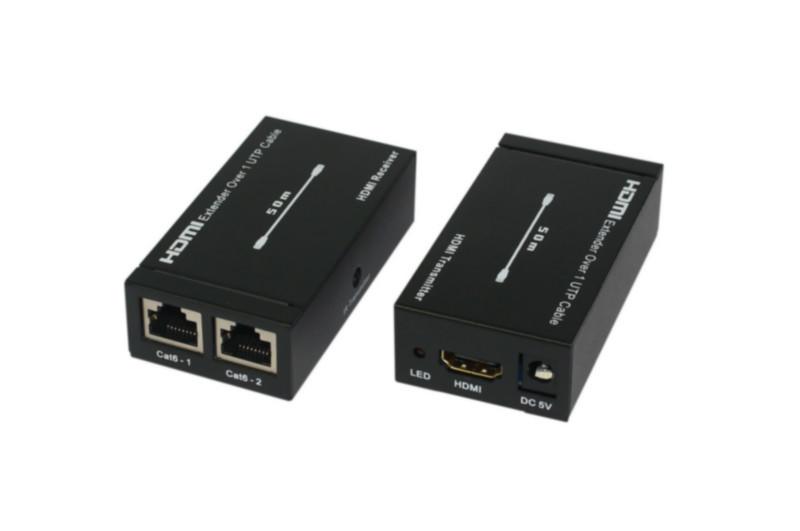供应CAT6双网线延长器50米，50米网线延长器，HDMI网线延长器