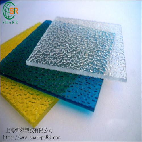 上海市1000mm2000mm规格PC耐力板颗粒面厂家