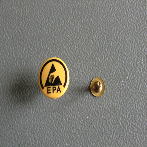 供应防静电EPA黄色塑胶警示钮扣