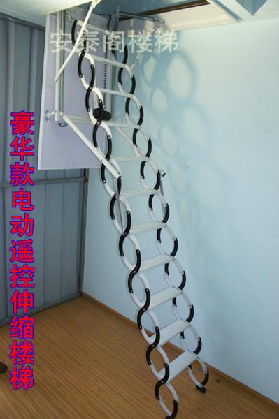 供应电动楼梯手动折叠梯子豪华伸缩梯图片