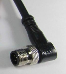 供应IP67等级M12针式弯头带电缆防水连接器