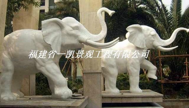 石雕大象-石材大象-石大象-惠安石雕-黄锈石石雕大象-花岗岩石雕大象