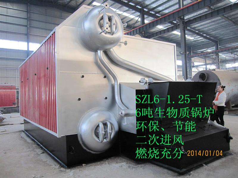 供应6吨生物质锅炉6吨燃颗粒锅炉SZL6-1.25-T图片