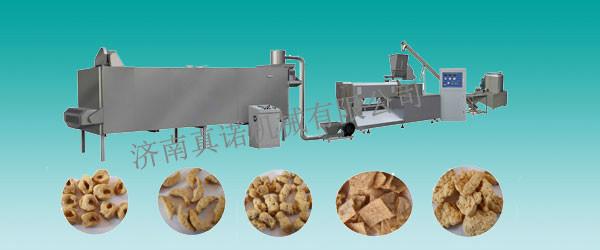 供应休闲面食生产线玉米片生产线早餐谷物栗米条生产线膨化机挤压机图片