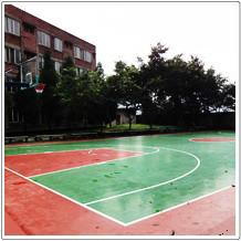 重庆篮球场工程施工_3mm篮球场_PU塑胶图片