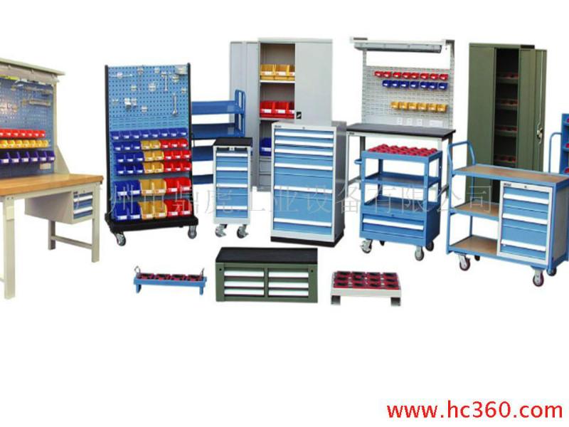 厂家大量供应各种可定制工位器具工具车、工具柜，工作桌，置物柜等图片