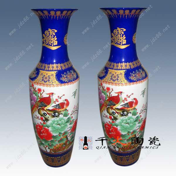 供应景德镇青花山水陶瓷花瓶批发 陶瓷花瓶生产厂家
