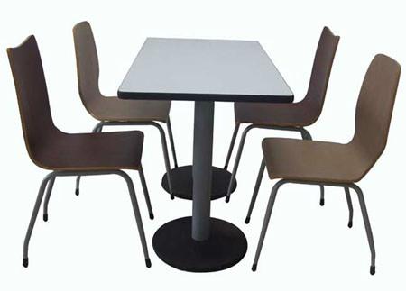 南沙汉堡店桌椅，连体快餐店桌椅，南沙西餐厅家具定制
