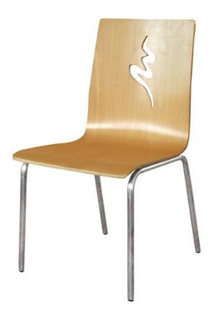 弯曲木椅批发，曲木椅款式，不锈钢快餐椅