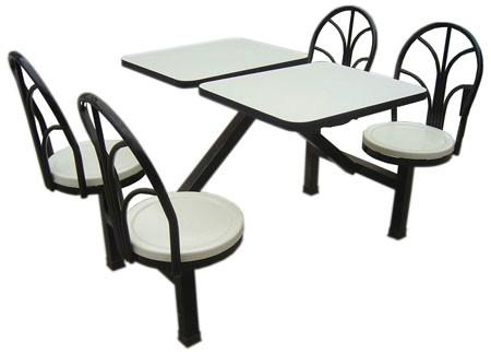 白云快餐厅桌椅，连体快餐厅桌椅，白云快餐店桌椅